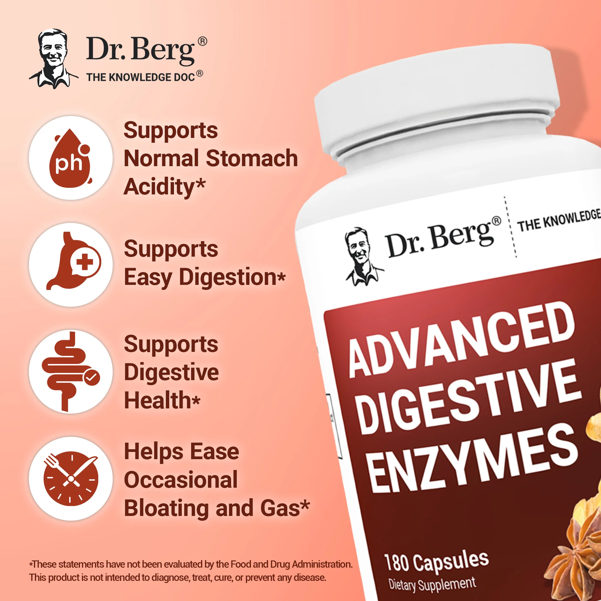 Advanced Digestive Enzymes with Apple Cider Vinegar and Pancreatin – 180 Capsules - Image 6