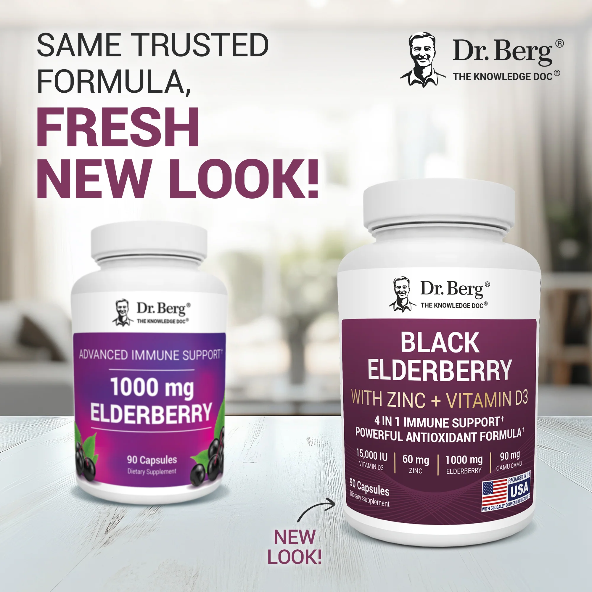 Advanced Immune Support – 1000 mg Black Elderberry with Vitamin D3 & Zinc – 90 Vegetable Capsules - Image 10