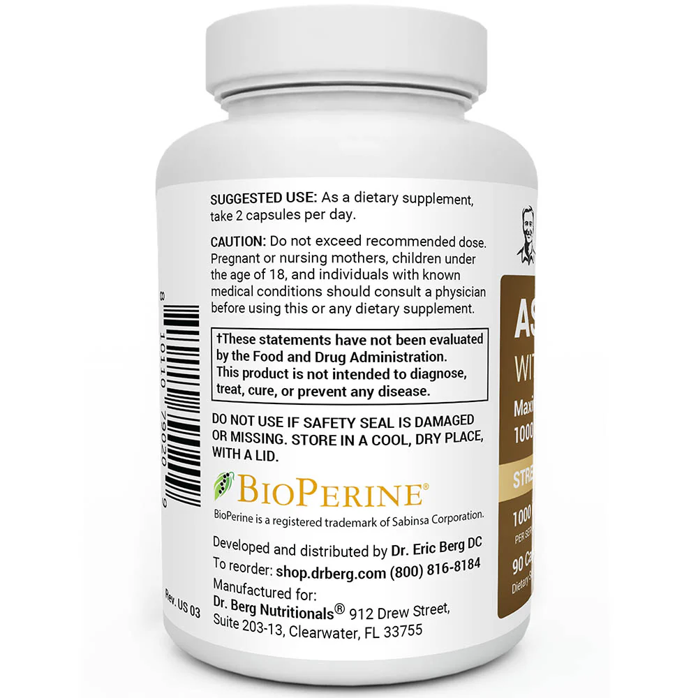 Ashwagandha with BioPerine (Black Pepper) – 90 Vegetable Capsules - Image 4