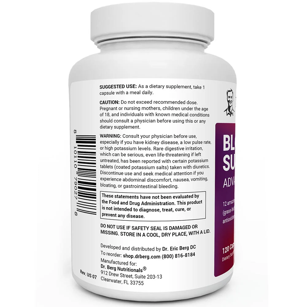 Blood Sugar Support Advanced Formula with Chromium & Potassium 120 – Vegetable Capsules - Image 4