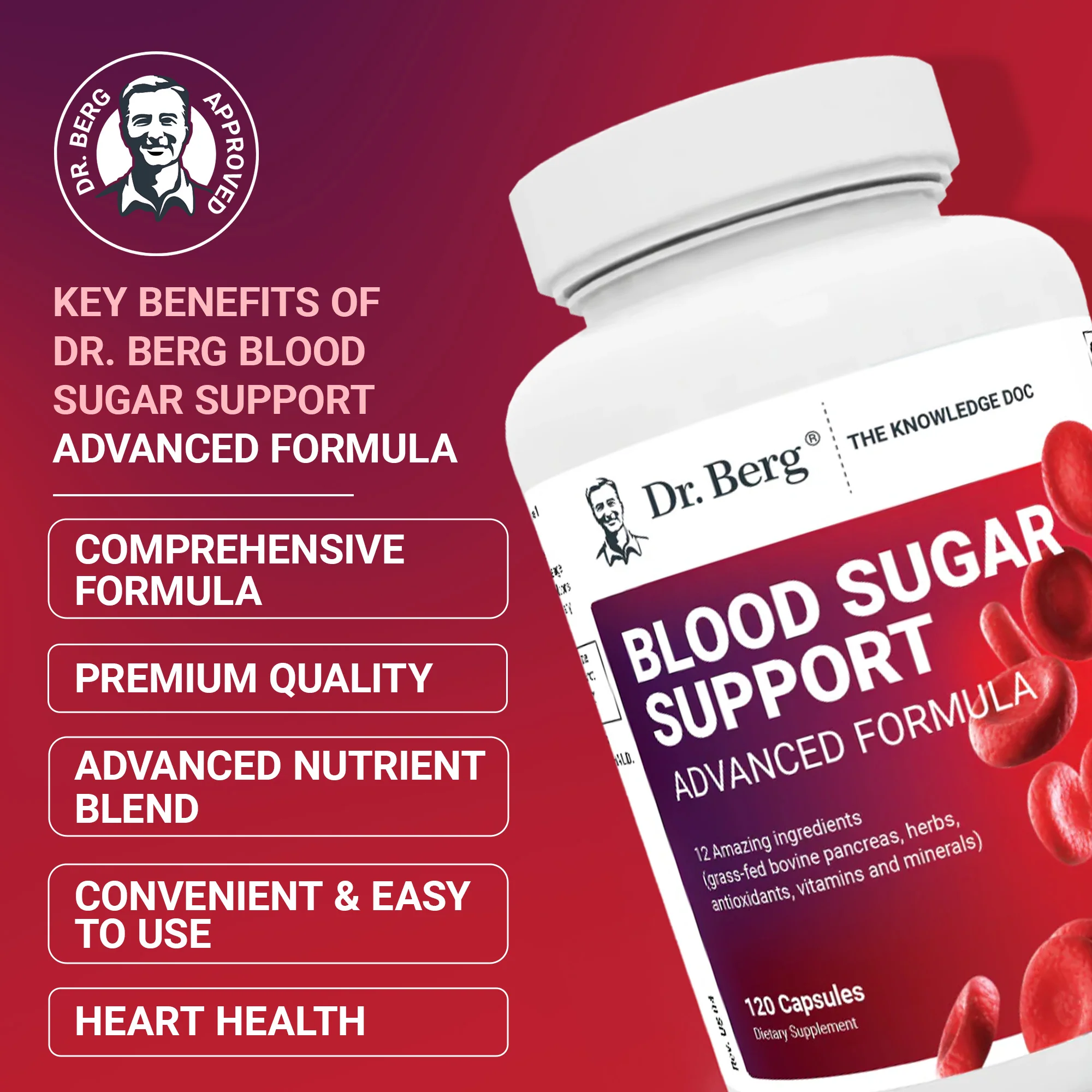 Blood Sugar Support Advanced Formula with Chromium & Potassium 120 – Vegetable Capsules - Image 7