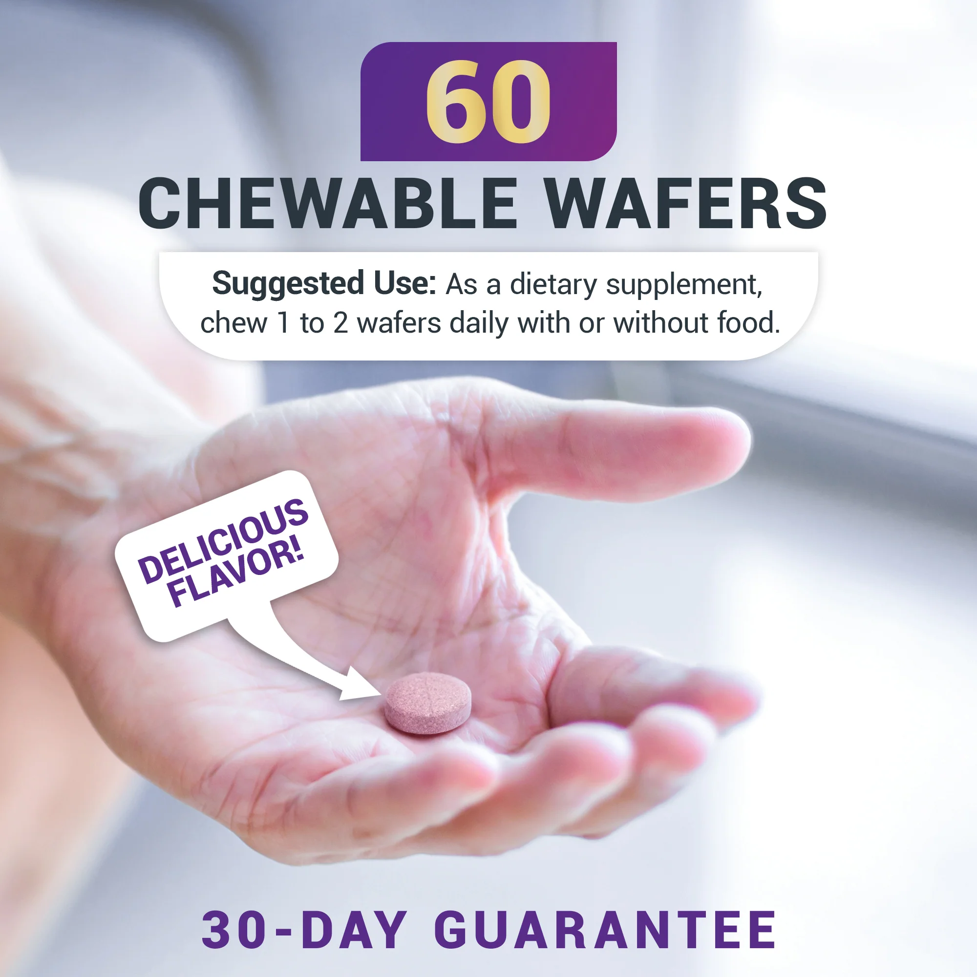 Chewable Vitamin C Complex Made with Organic berries, Non-GMO – 60 Chewable Wafers - Image 8