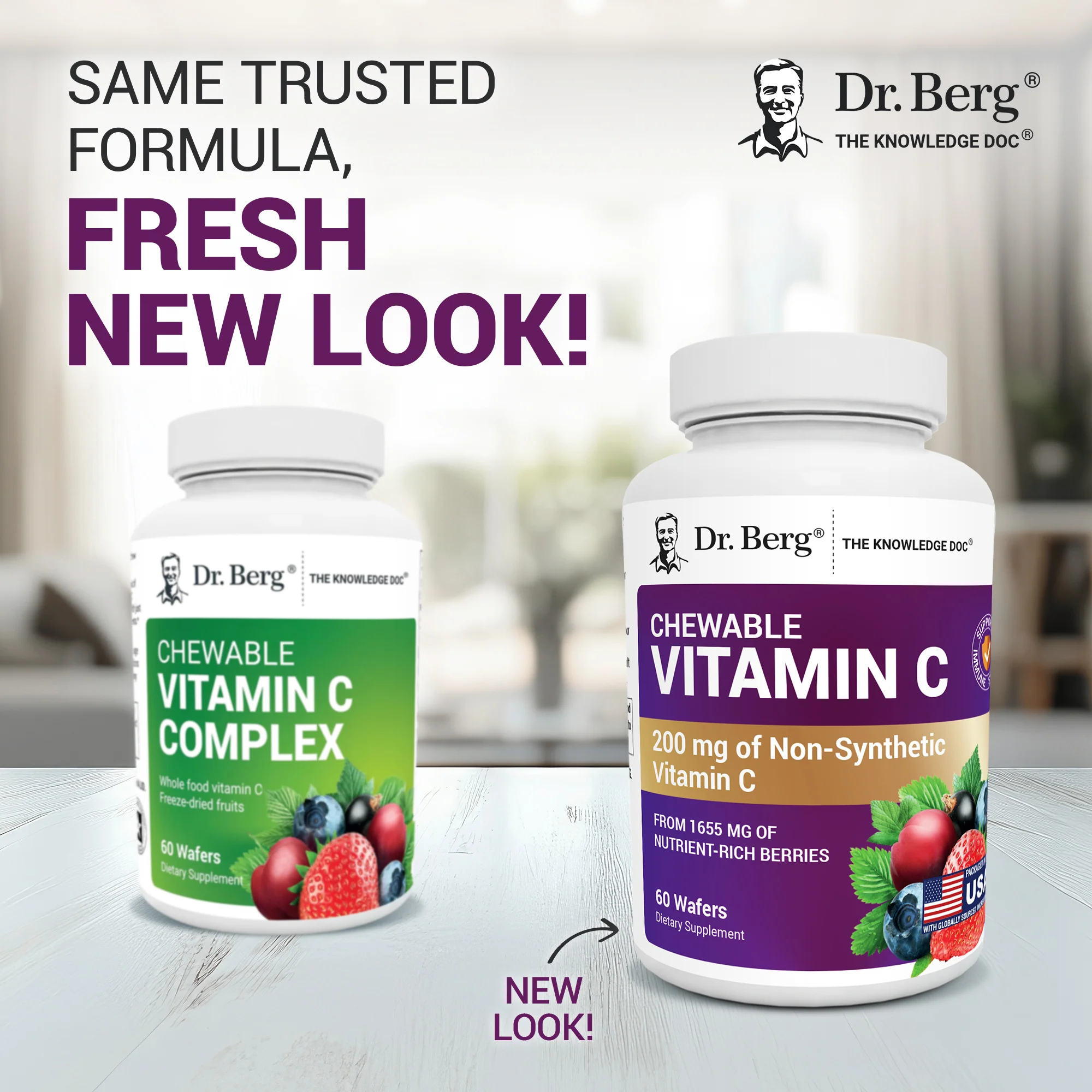 Chewable Vitamin C Complex Made with Organic berries, Non-GMO – 60 Chewable Wafers - Image 9