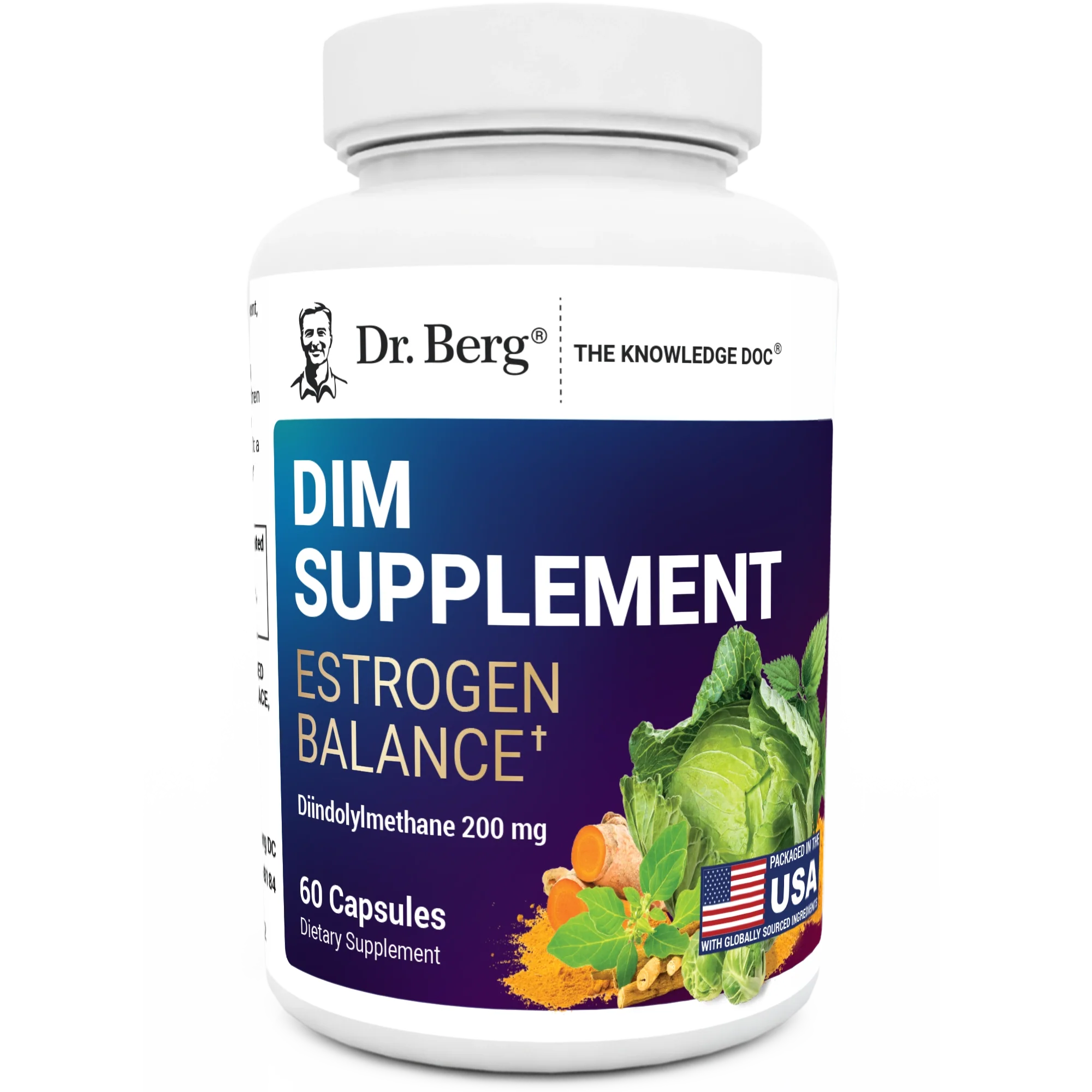 DIM Supplement Estrogen Balance with Black Cohosh and Ashwagandha – 60 Capsules
