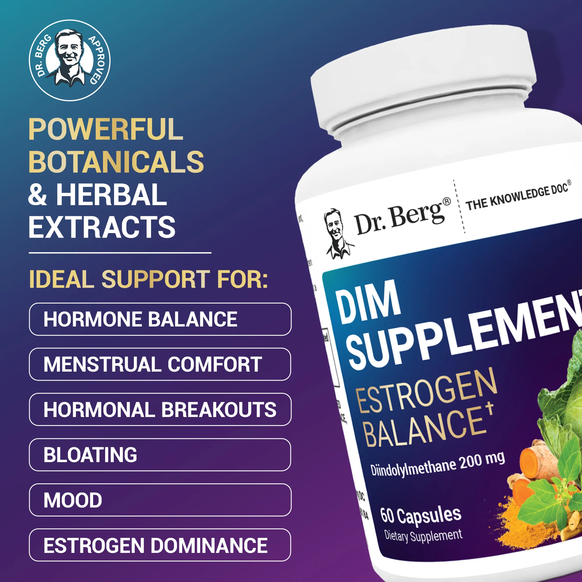DIM Supplement Estrogen Balance with Black Cohosh and Ashwagandha – 60 Capsules - Image 6