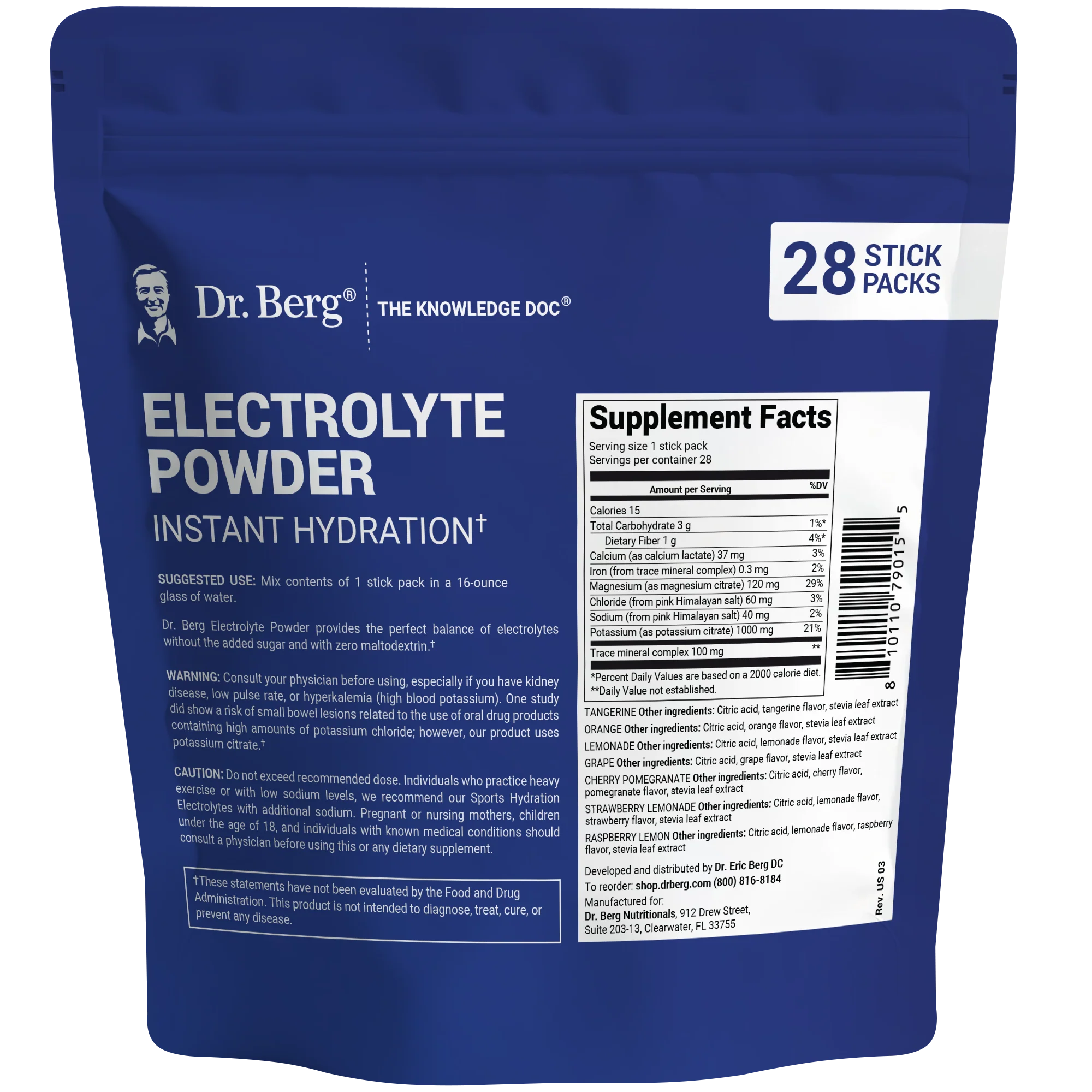 Electrolyte Powder Total Hydration Variety Pack – 28 Stick Packs - Image 2