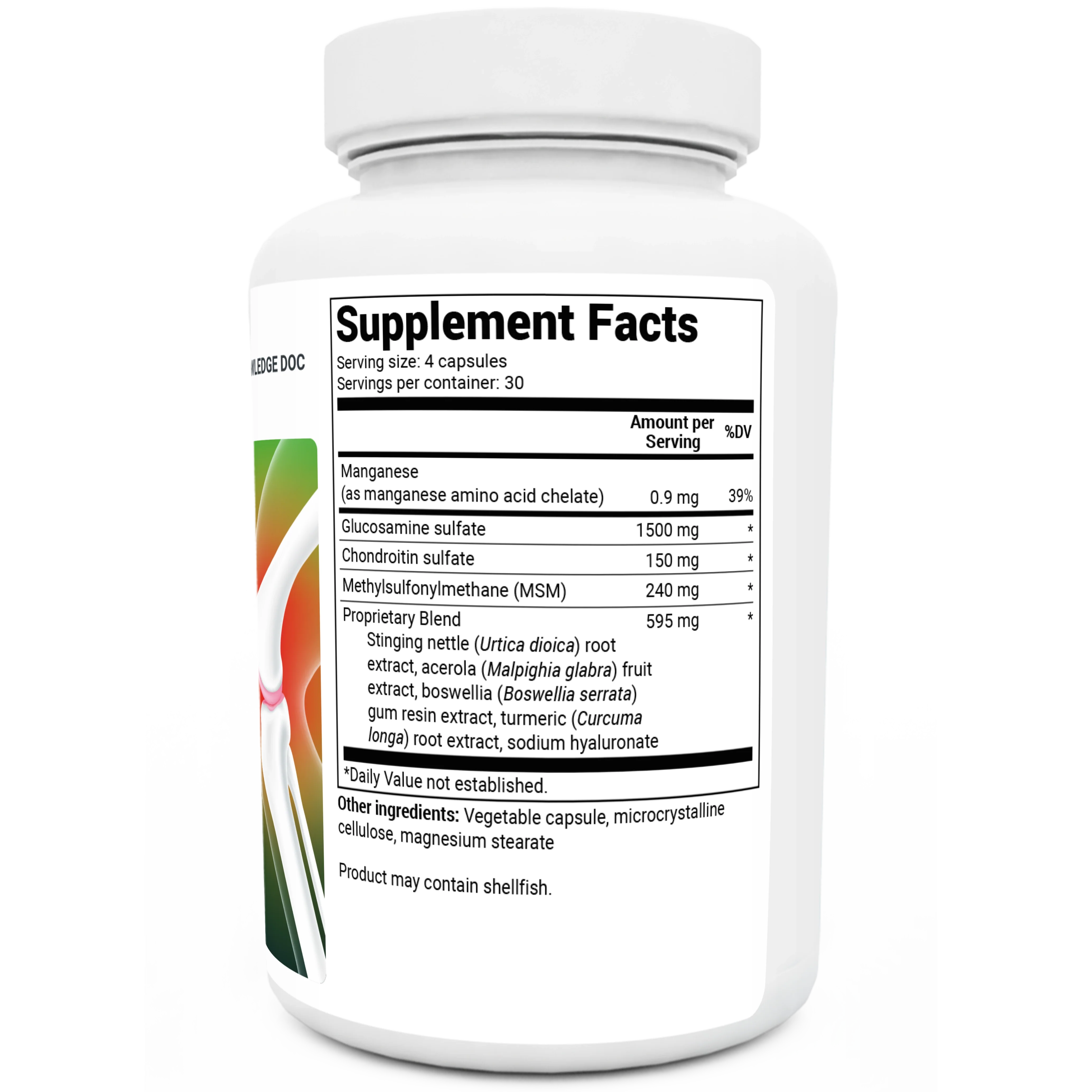 Glucosamine Chondroitin Advanced Joint Support with MSM – 120 Vegetable Capsules - Image 2