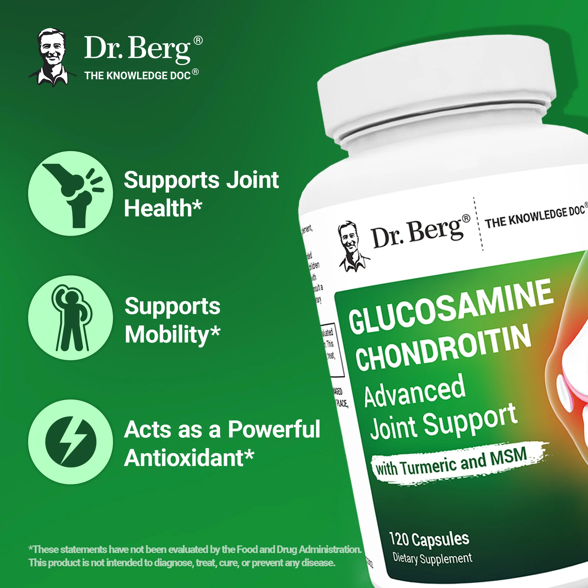 Glucosamine Chondroitin Advanced Joint Support with MSM – 120 Vegetable Capsules - Image 6