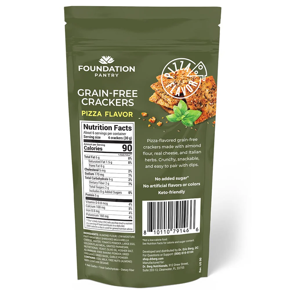 Foundation Pantry Pizza Flavor Grain-Free Crackers 3-Pack - Image 4