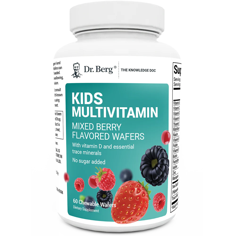 Kids Multivitamin No Sugar Added – Mixed Berry Chewable Vitamin – 60 Wafers