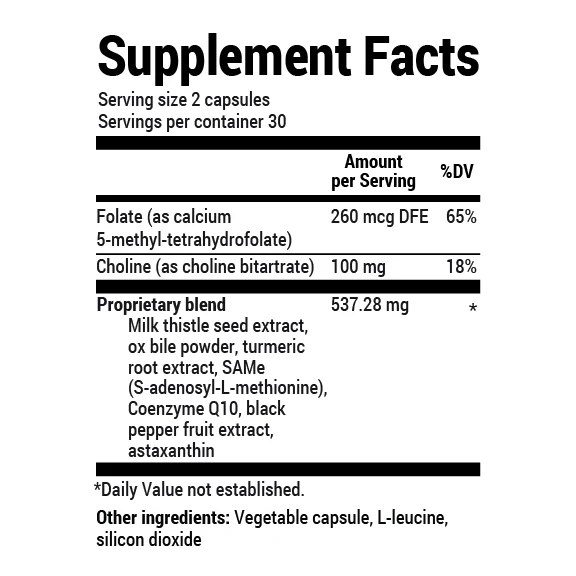 Liver Cleanse Detox Support with Milk Thistle, Ox Bile & Choline – 60 Vegetable Capsules - Image 2