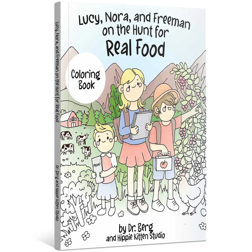 Lucy, Nora, and Freeman on the Hunt for Real Food – Story Book, Coloring Book, Flashcards - Image 5