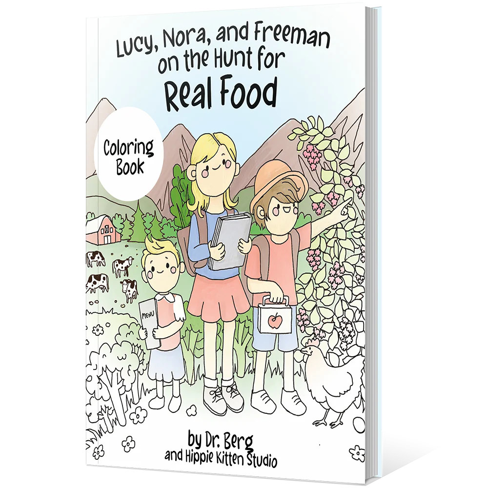 Lucy, Nora, and Freeman on the Hunt for Real Food – Story Book, Coloring Book, Flashcards - Image 6