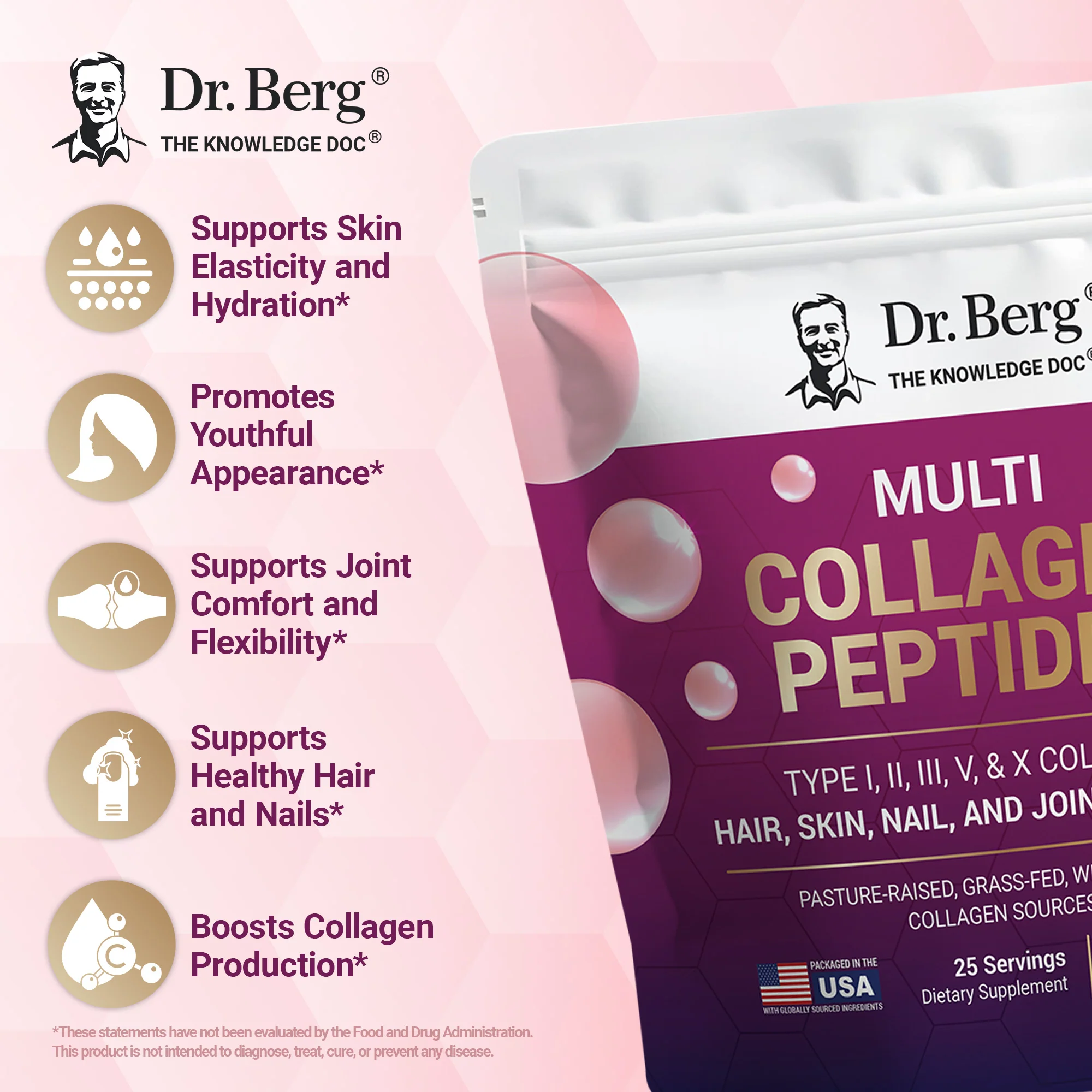 Multi Collagen Peptides – 15.5 g per serving – Grass-Fed, Pasture-Raised, and Wild-Caught Sources – 25 servings - Image 5
