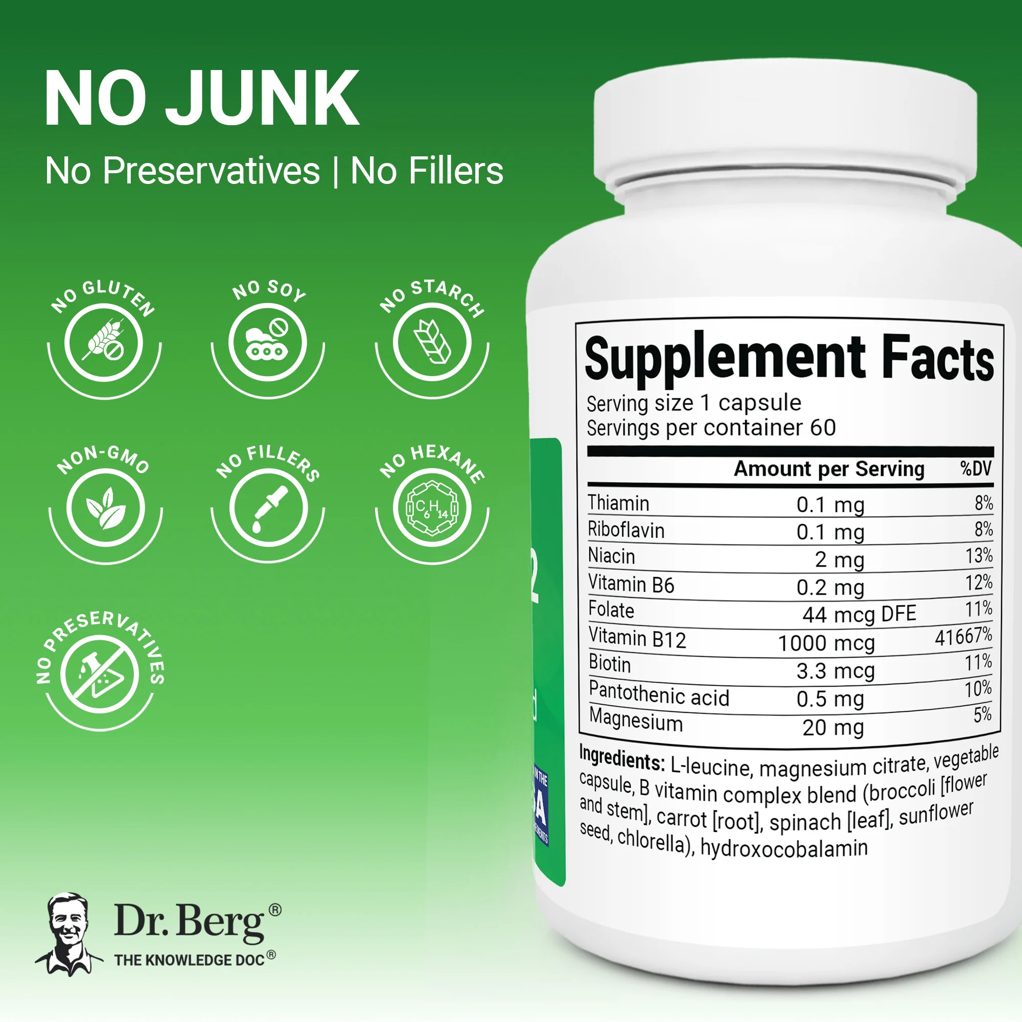 Natural Vitamin B12 – Hydroxocobalamin with B Complex Blend - Image 9