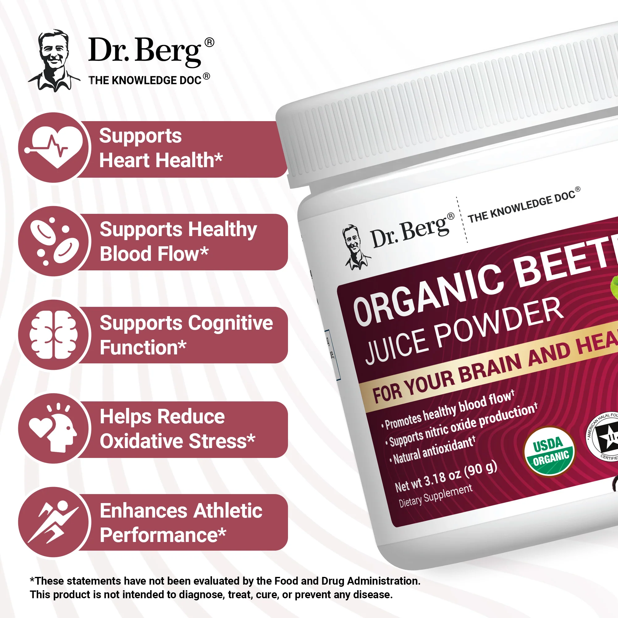 Organic Beetroot Juice Powder – Raw, Fresh, USDA Organic - 3.18 oz - Image 8