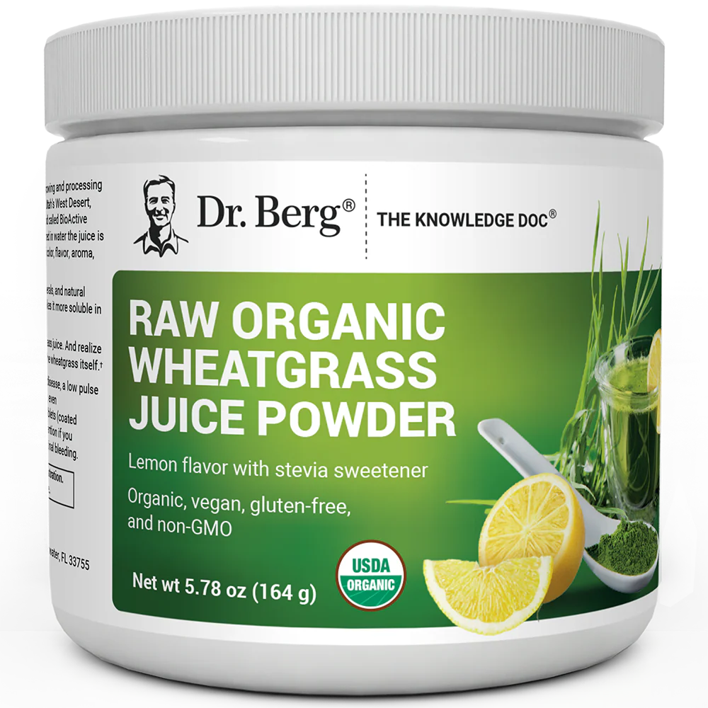 Raw Organic Wheatgrass Juice Powder USDA Organic – Lemon