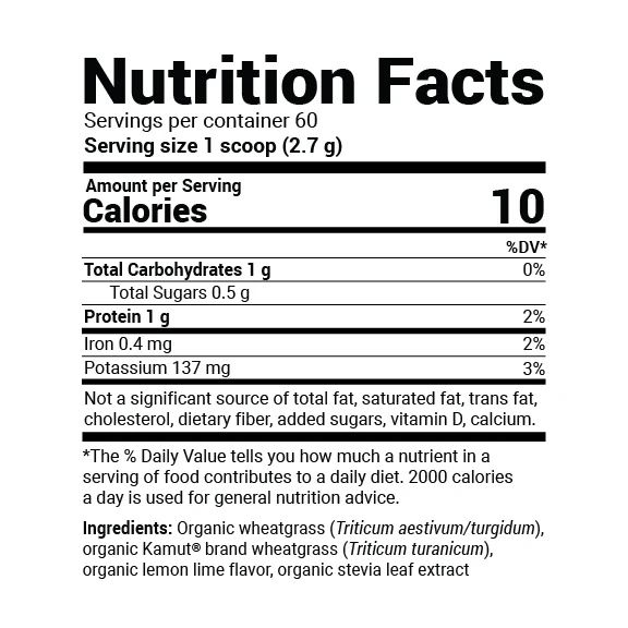 Raw Organic Wheatgrass Juice Powder USDA Organic – Lemon - Image 2