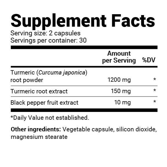 Turmeric Curcumin with BioPerine – 60 Capsules - Image 2