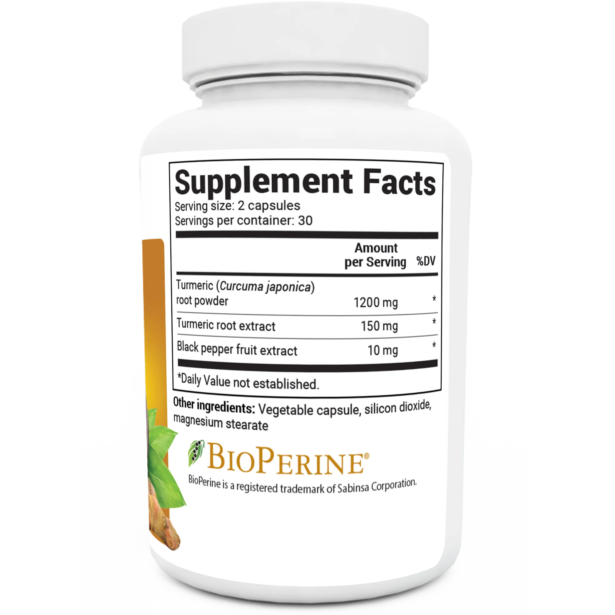 Turmeric Curcumin with BioPerine – 60 Capsules - Image 3