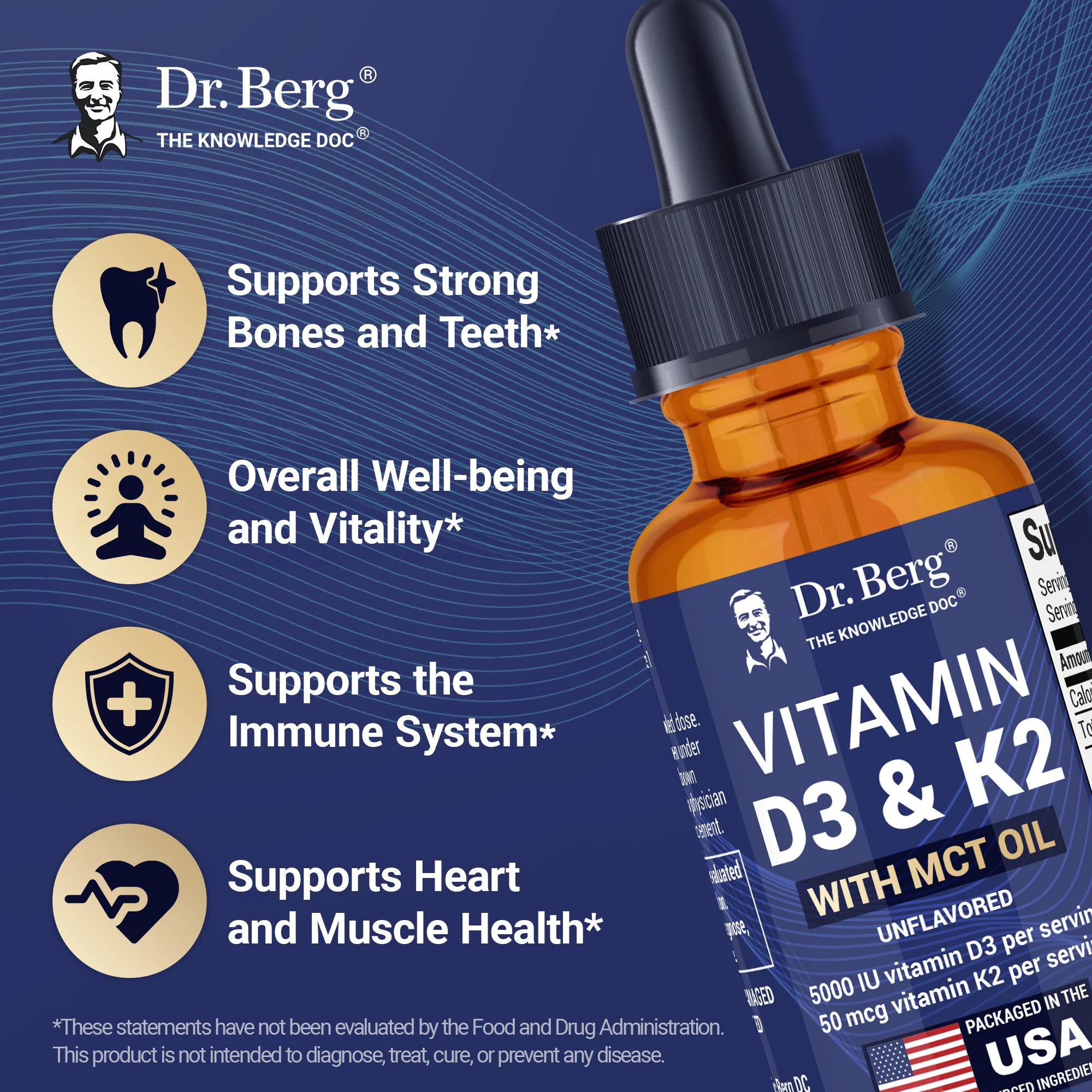 Vitamin D3 and K2 Liquid with MCT Oil – Unflavored – 1 fl oz - Image 7