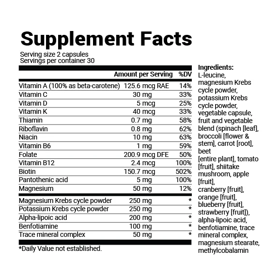 Whole Food Multivitamin with Minerals – 60 Capsules - Image 2