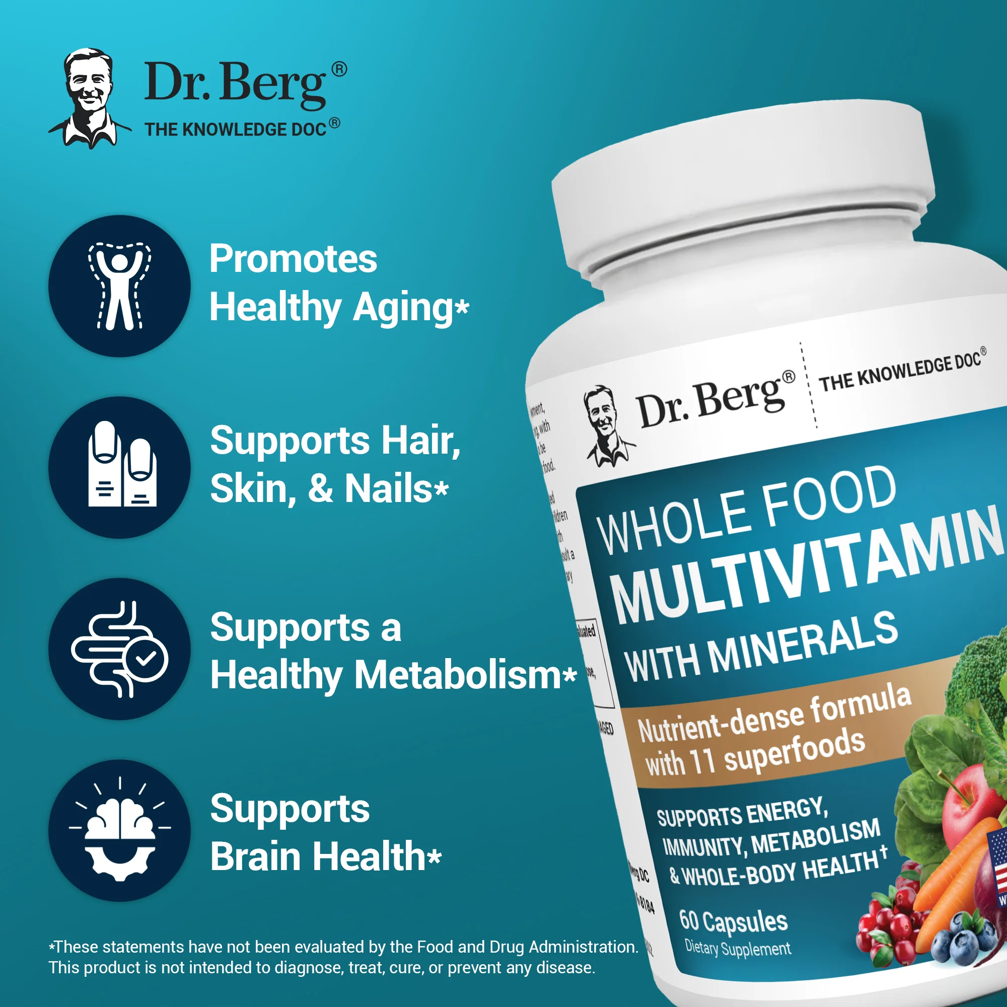Whole Food Multivitamin with Minerals – 60 Capsules - Image 8