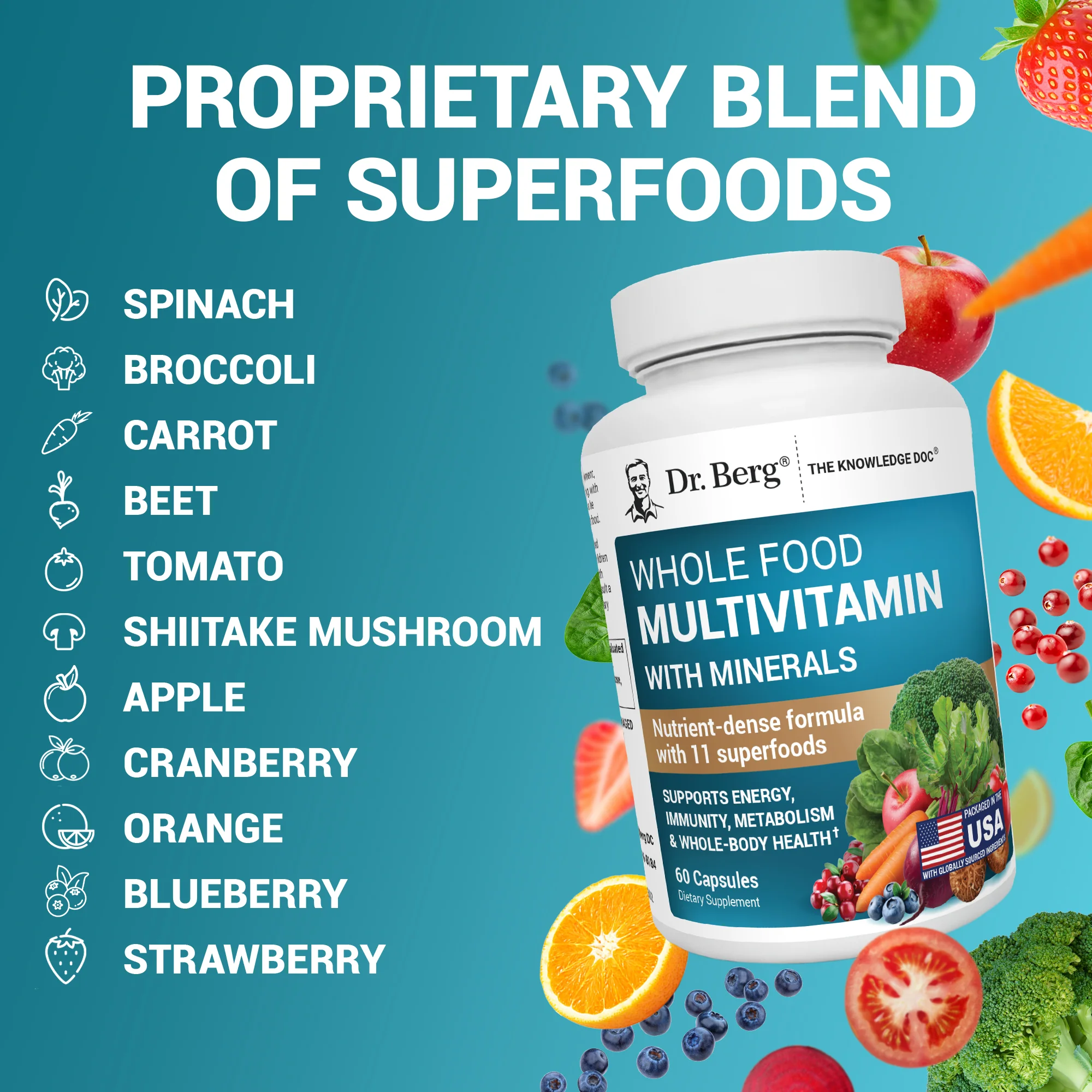 Whole Food Multivitamin with Minerals – 60 Capsules - Image 9