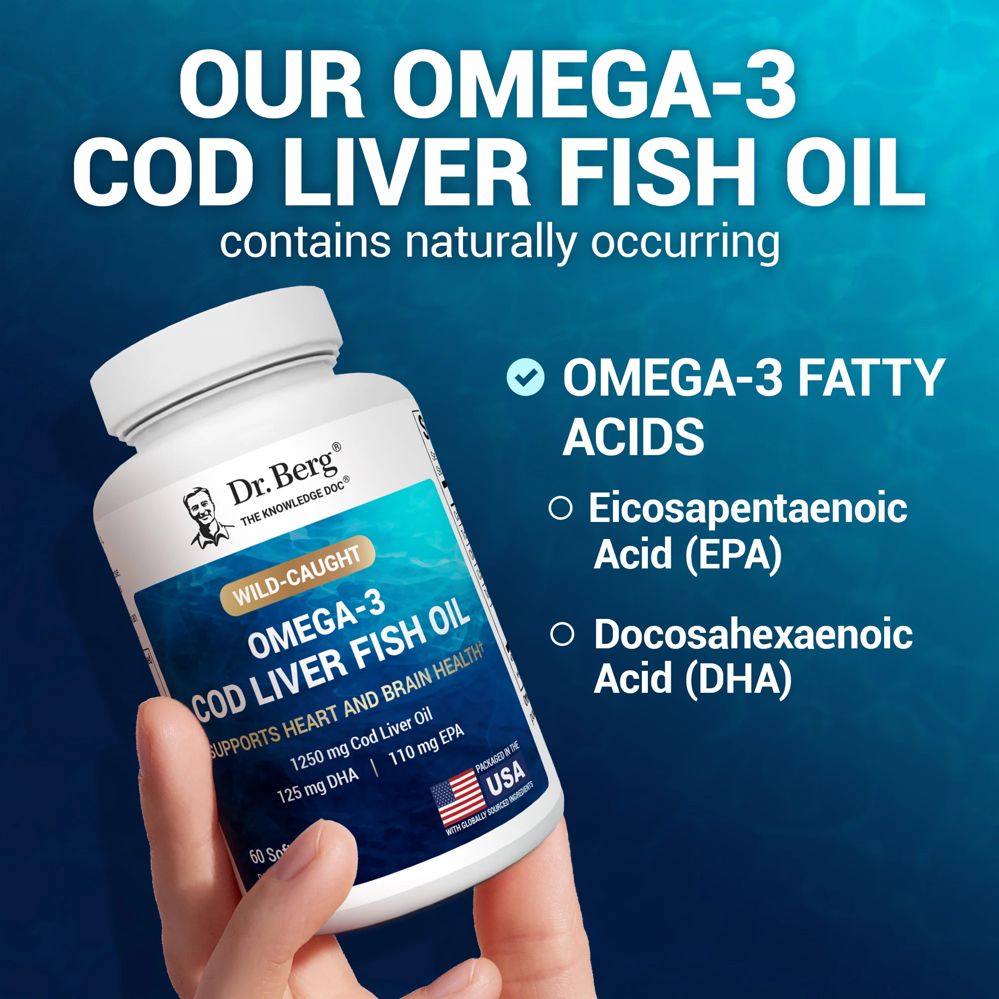 Wild-Caught Omega-3 Cod Liver Fish Oil DHA EPA – 60 Softgels - Image 8